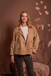 TRENCH COAT CORTO KAKI