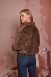 CHAQUETA BOMBER FAUX FUR CAFE